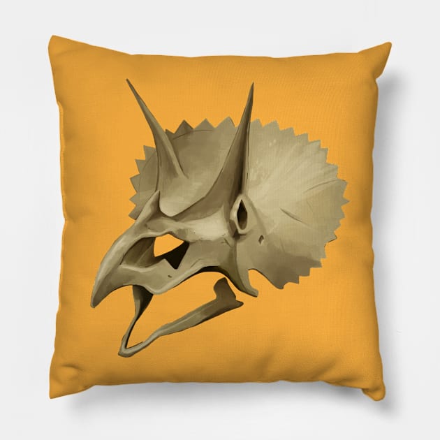 Triceratops Skull Pillow by Ashdoun