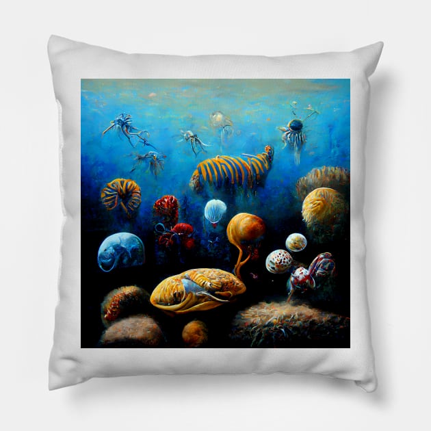 Sea creatures #1 Pillow by endage