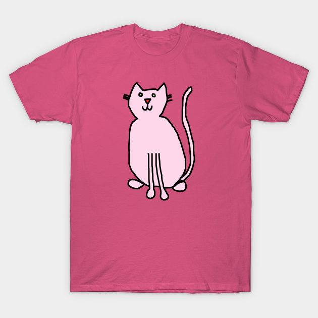 Pink Cat - Pink - T-Shirt