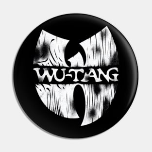 Distressed white Wu-Tang logo Pin