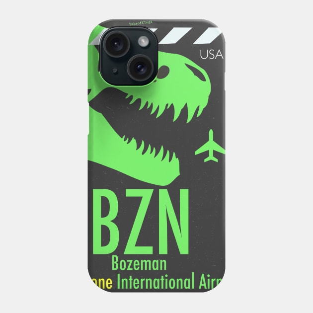 BZN Bozeman Yellowstone airport code Phone Case by Woohoo