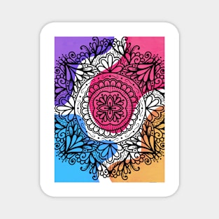 Bright & Colorful Mandala Magnet