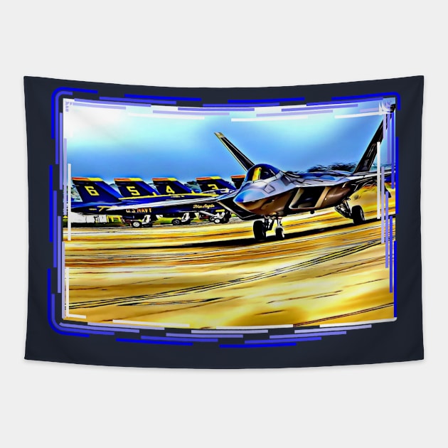 Fighter Aircraft Tapestry by Arie