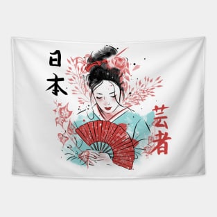 Autumn Geisha Tapestry