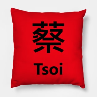 Chinese Surname Tsoi 蔡 Pillow