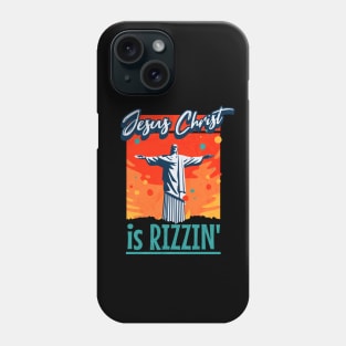 Rizz Master Jesus Christ is Rizzin' Funny Easter 2024 Tee He is Rizzin' Phone Case