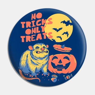 Halloween Possum | No Tricks Only Treats | Blue BG Pin