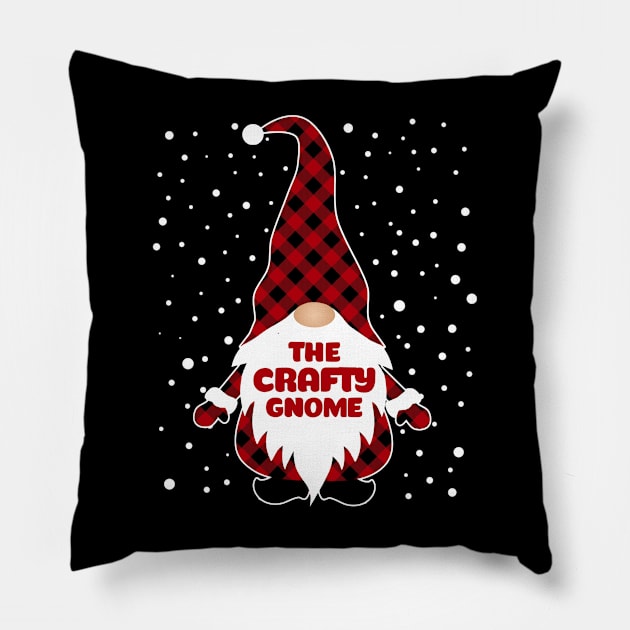 The Crafty Gnome Matching Family Christmas Pajama Pillow by Hancy