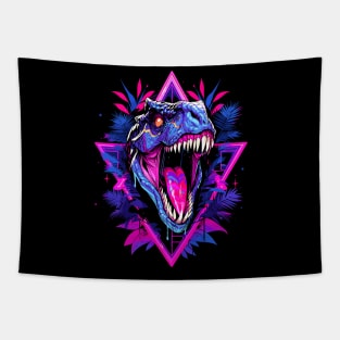 Synthwave Raptor Tapestry