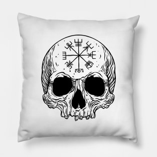 Vegvisir rune skull Pillow