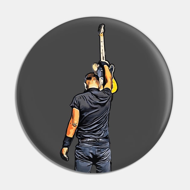 Bruce Springsteen [Silhouette] Pin by 3 Guys and a Flick