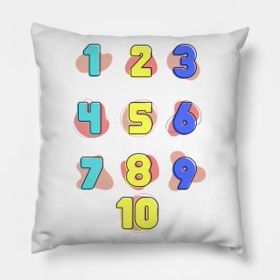 Learning to recognize funny numbers back to school Pillow