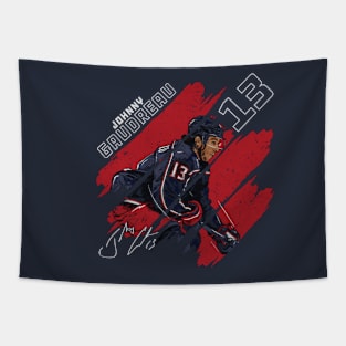 Johnny Gaudreau Columbus Stripes Tapestry