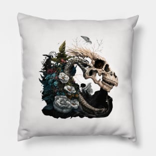 Dinosaur Skull Halloween Pillow