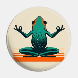 Frog Yoga Retro Minimal Pin