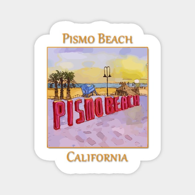 Pismo Beach California Magnet by WelshDesigns