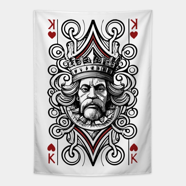 king of hearts Tapestry by NerdsbyLeo