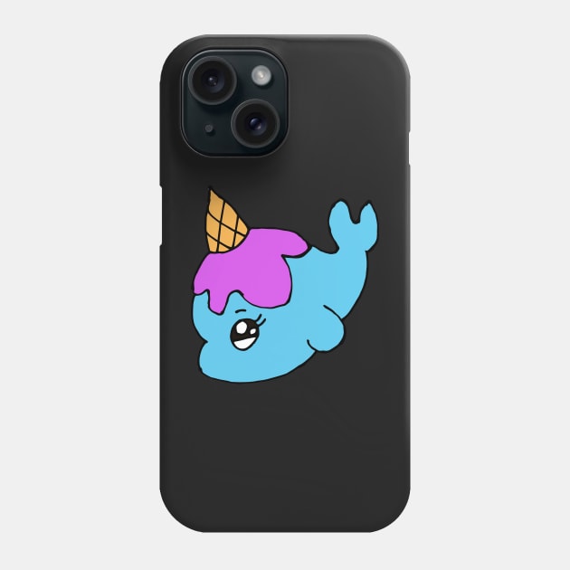 Whale Unicorn Hand Drawn Phone Case by Shadowbyte91