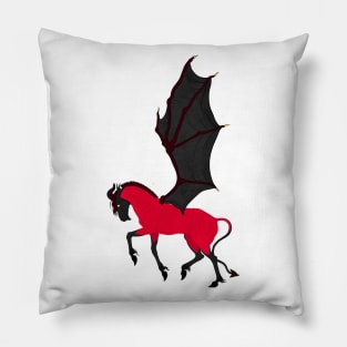 Halloween Horse Design - Yellow Eyes Pillow