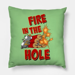 Fire in the Hole Doorslammer Gasser or Funny Car Drag Racing Motif Pillow