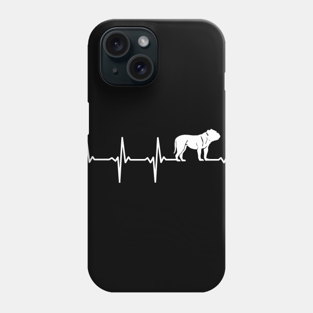 Bulldog Heartbeat Gift For Bulldogs Phone Case by OceanRadar