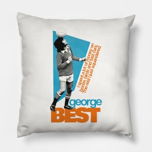 George Best - Retro Fan Artwork Pillow