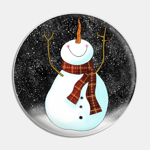 Christmas Snowman Pin by Scratch