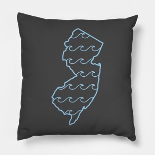 Jersey Waves Sky Blue Pillow