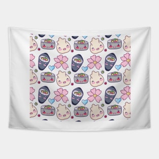 Sushi Pattern Tapestry