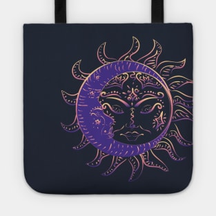 Tattoo sleeping sun and moon Tote