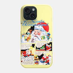 Santa in Wonderland Retro Vintage Comic Alice Merry Christmas Phone Case