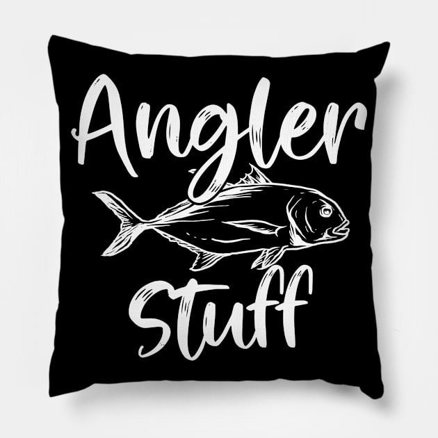 Fishing Angler Stuff Pillow by Sunil Belidon