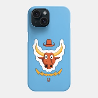 Cute Adorable Cartoon Bull, Farm Animal Phone Case