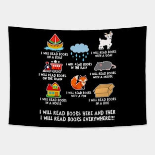 I Will Read Books On A Boat And Everywhere Library Reading Tapestry