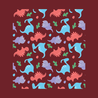 Cute pattern with dinosaurs T-Shirt