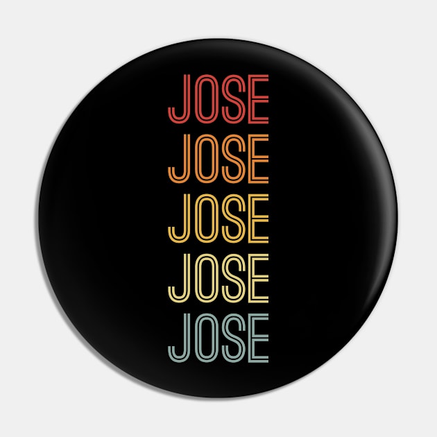 Jose Name Vintage Retro Gift For Jose Pin by CoolDesignsDz