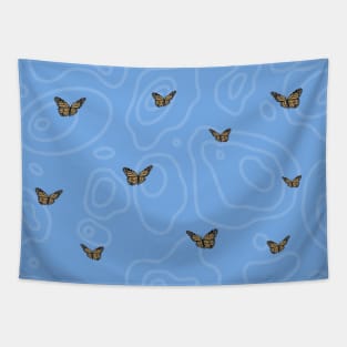 Blue Butterflies Tapestry