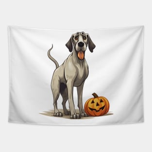 Halloween Great Dane Dog #1 Tapestry
