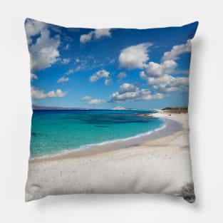 Kastraki beach of Naxos island in Cyclades, Greece Pillow