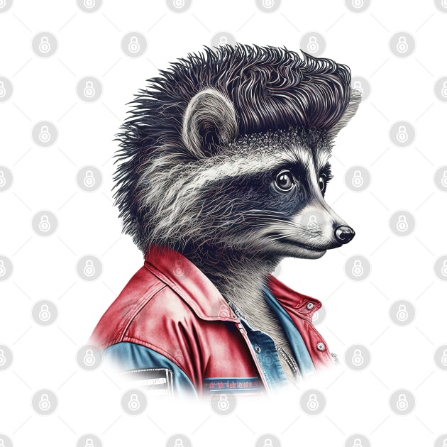 80s Raccoon With Mullet by DankFutura