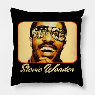 Stevie Wonder 80s Pillow
