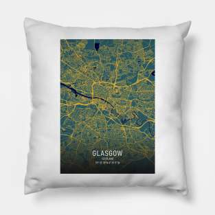 Glasgow city map Pillow