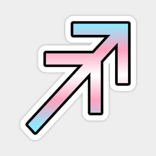 Sagittarius Trans Pride Symbol Magnet