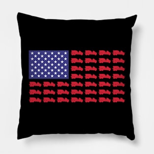 Concrete Mixer Truck Flag Pillow