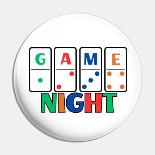 Dominoes Game Night Pin