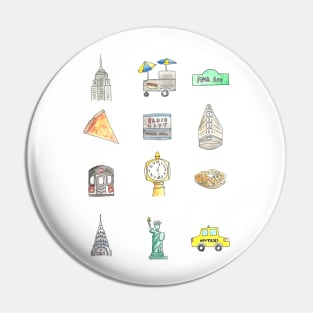 New York City Icons Pin