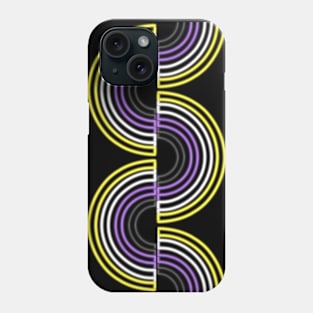 Non Binary Neon Light Rainbow 2 Phone Case