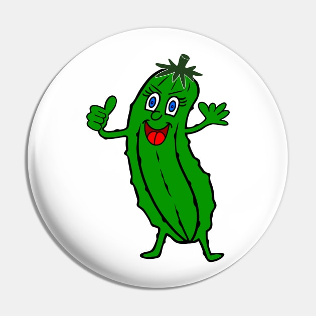 SartorisArt1 Funny Food Dill Pickle Positive Vibes Pin