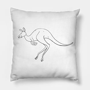 Kangaroo - Line Art Pillow