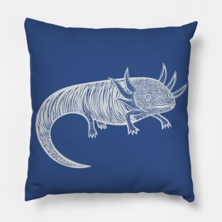 Axolotl - animal lovers hand drawn design Pillow